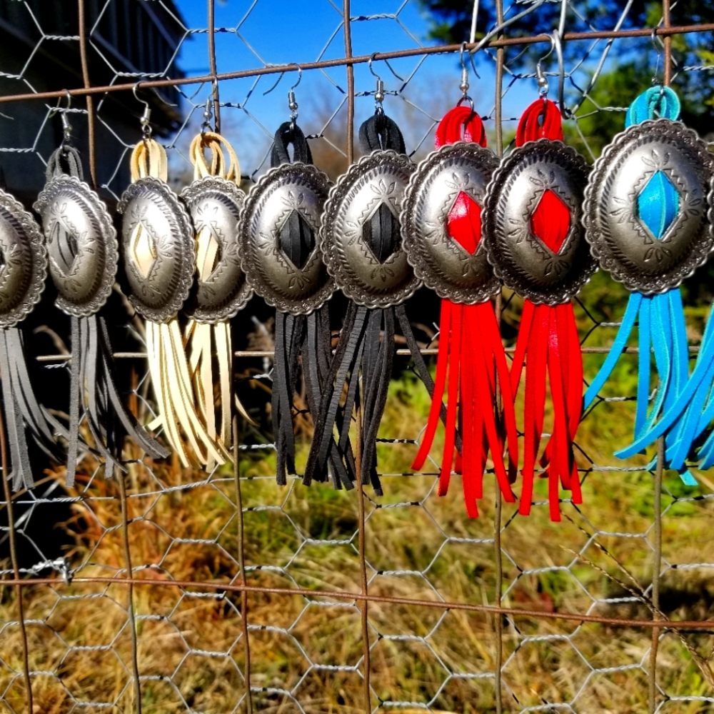 Western/Boho dangle fringe earrings